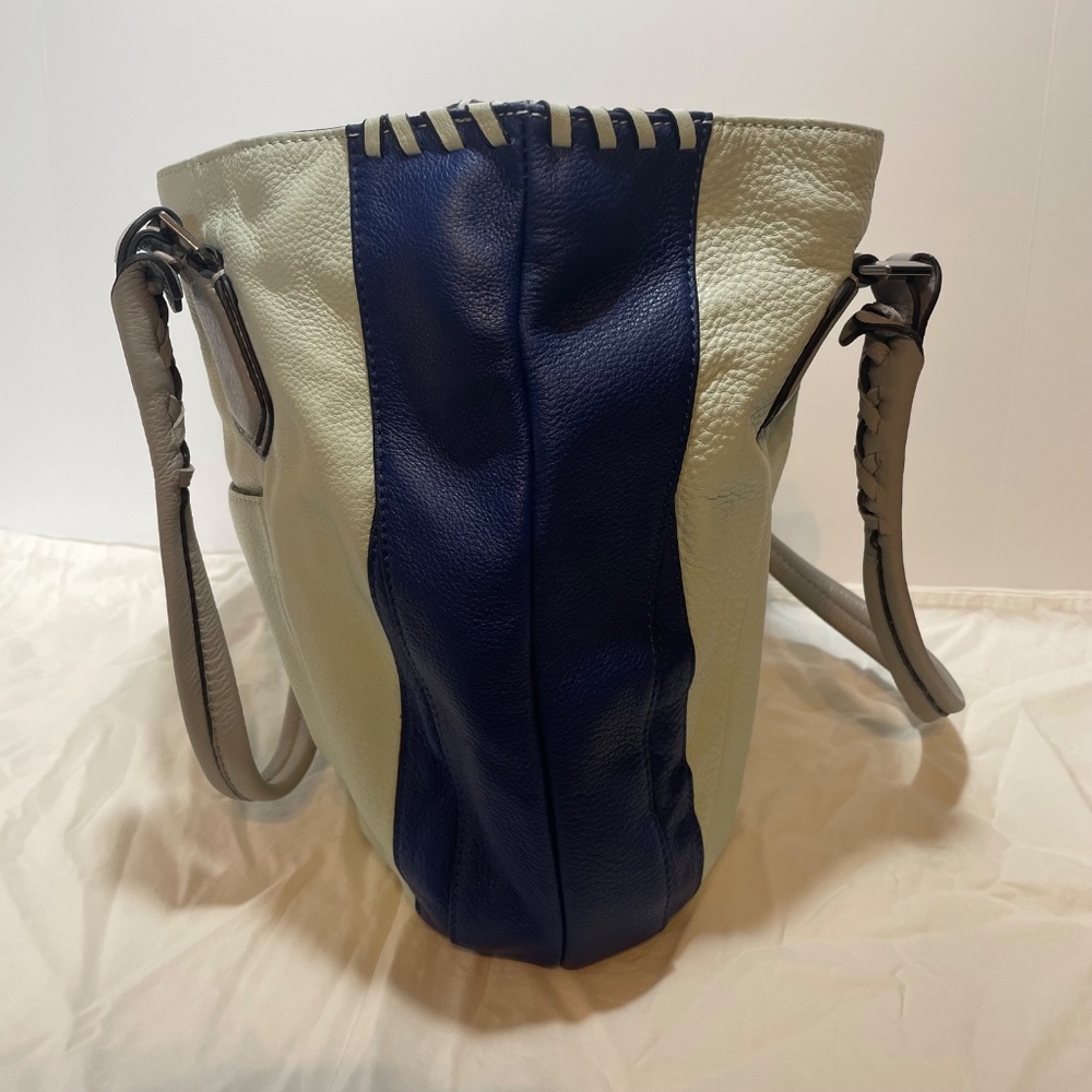orYANY Leather Hobo Shopper Purse Grey Blue - Picture 4 of 16
